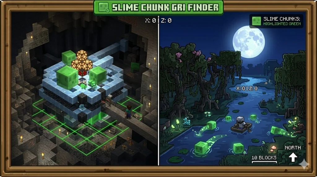 Slimes Spawn in Minecraft