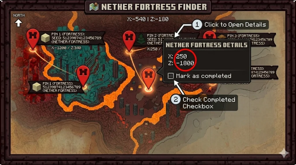Use the Nether Fortress Finder